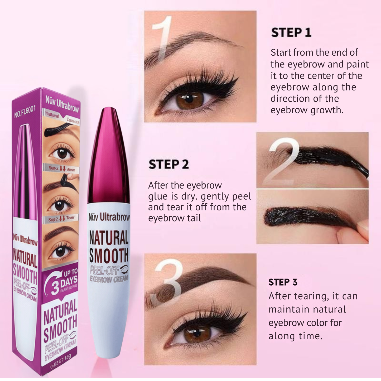 Nüv UltraBrow Tattoo Tint Peel Off